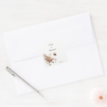 Elegante Abelha E Vinheta De Casamento Floral