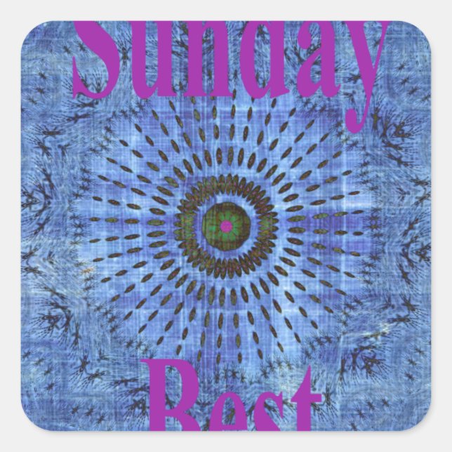 Adesivo Quadrado Elegante Blue denim motif vetor impressão (Frente)