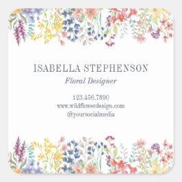 Adesivo Quadrado Elegante Boho Watercolor