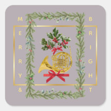 Elegante Chifre Francês de Natal Bege