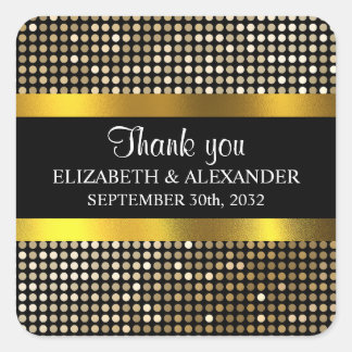 Adesivo Quadrado Elegante Clássico Dourado Damask Embossed