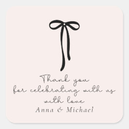 Adesivo Quadrado elegante cor-de-rosa