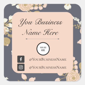 Adesivo Quadrado Elegante do Marketing para empresas