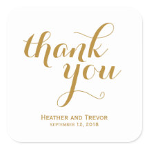 Elegante Dourado Obrigado Favor