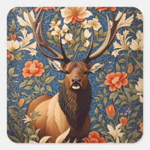Adesivo Quadrado Elegante Elk William Morris Inspirou Floral