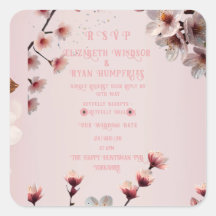 Elegante Floral Blossom Invitation Design S
