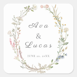 Adesivo Quadrado Elegante Floresta Floral Jardim Verde