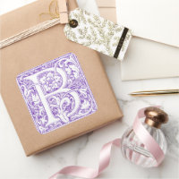 Elegante Monograma Floral da Letra B Vintage