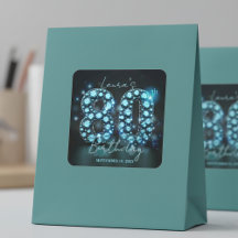 Elegante Opulento Aniversário de 80 anos em Azul T