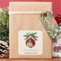 Elegante Ornamento de Natal em Aquarela Foto da Fa