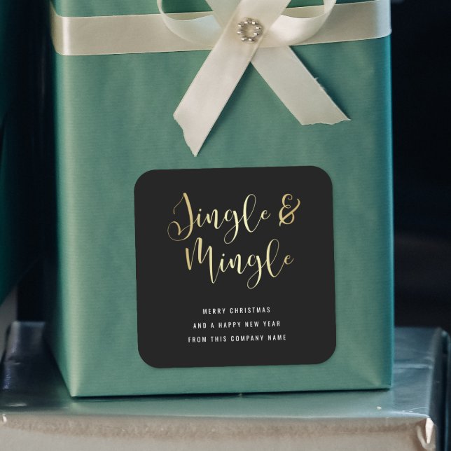 Adesivo Quadrado Elegante partido corporativo Jingle & Mingle (The Square Sticker Mock-up)