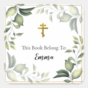 Adesivo Quadrado Elegante sai em um Dourado quadro duplo