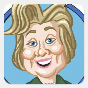 Adesivo Quadrado Eleição 2016 de Hilary Clinton
