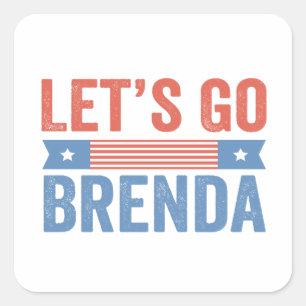 Adesivo Quadrado Eleição Americana do vamos Go Brenda