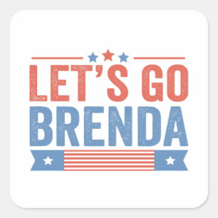 Adesivo Quadrado Eleição Americana do vamos Go Brenda