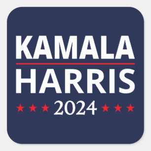 Adesivo Quadrado Eleição de Kamala Harris 2024 III