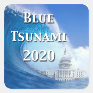 Adesivo Quadrado Eleição do tsunami azul em 2020