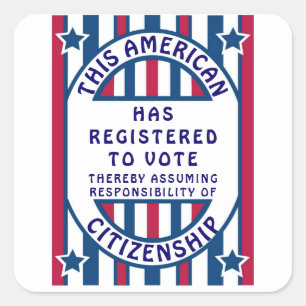 Adesivo Quadrado Eleição Patriótica Política Americana do Eleit