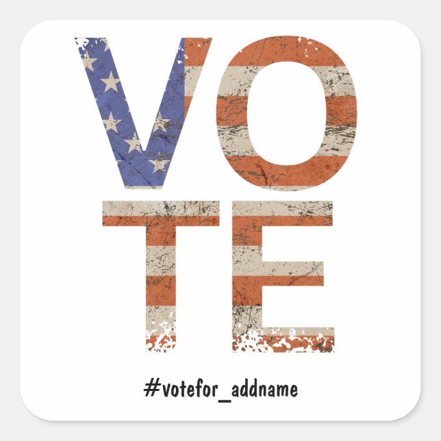 Adesivo Quadrado Eleição Presidencial 2024 dos EUA (Frente)