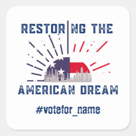 Adesivo Quadrado Eleição Presidencial 2024 dos EUA