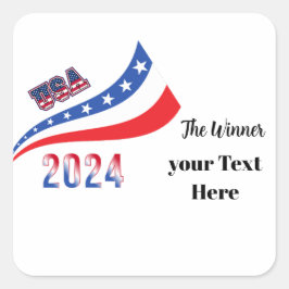 Adesivo Quadrado Eleições 2024