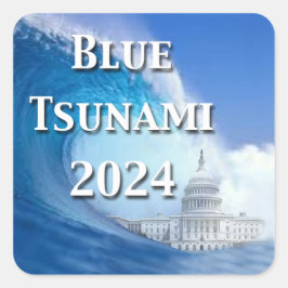 Adesivo Quadrado Eleições 2024 no tsunami