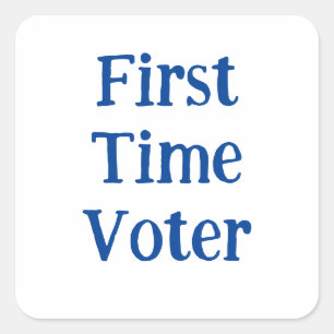 Adesivo Quadrado Eleitor Pela Primeira Vez