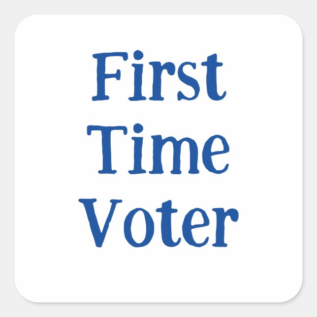Adesivo Quadrado Eleitor Pela Primeira Vez (Frente)