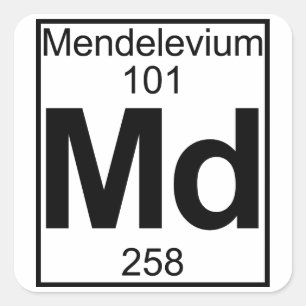 Adesivo Quadrado Elemento 101 - Md - Mendelevium (Cheio)