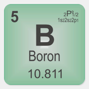 Adesivo Quadrado Elemento Individual Boro da Mesa Periódica
