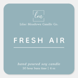 Adesivo Quadrado Elemento simples e azul esquadrão do logotipo