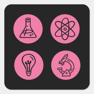 Adesivo Quadrado Elementos da ciência