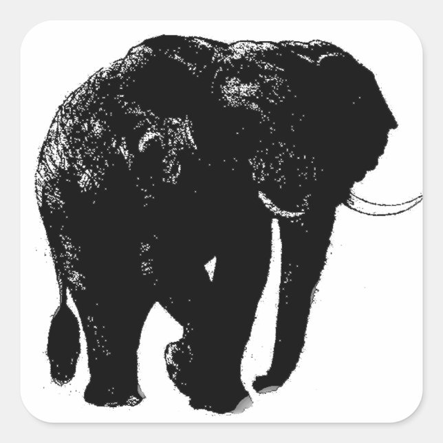 Adesivo Quadrado Elephant Square Sticker (Frente)