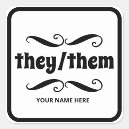 Adesivo Quadrado Eles estão no quadro de rolagem do rico