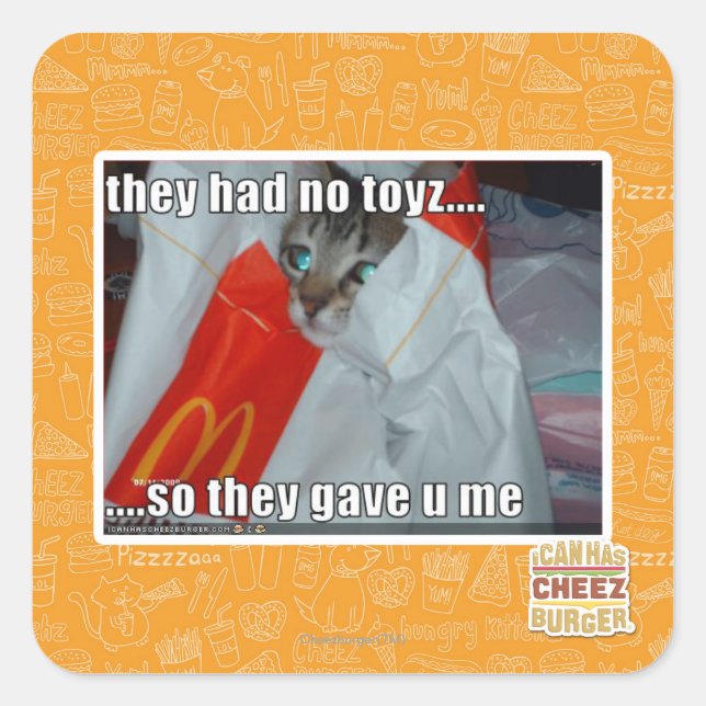 Adesivo Quadrado eles não tinham toyz (Frente)