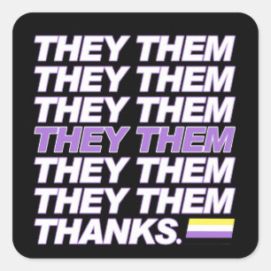 Adesivo Quadrado Eles são Obrigados