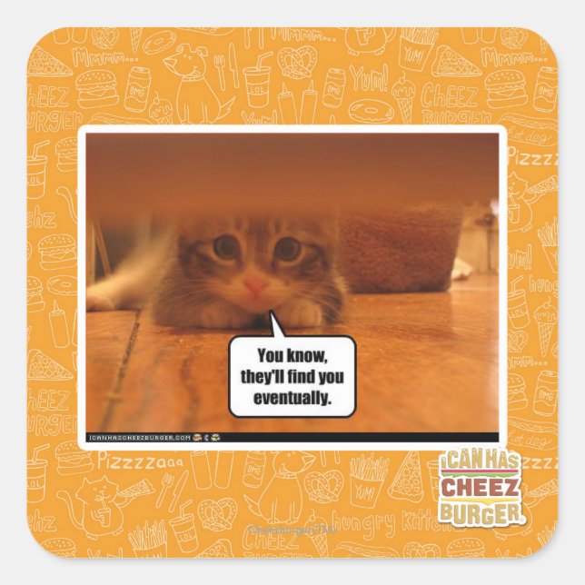 Adesivo Quadrado Eles vão te encontrar (Frente)