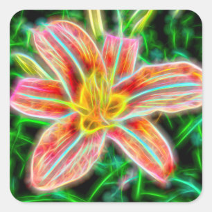 Adesivo Quadrado Elétrico Lily Sticker