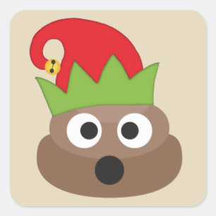 Adesivo Quadrado Elf Poop Emoji Stickers
