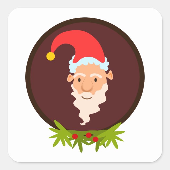 Adesivo Quadrado Elf Retrato Square Sticker (Frente)