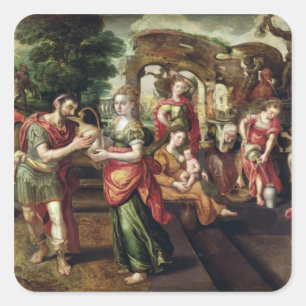 Adesivo Quadrado Eliezer e Rebecca no bem, 1562