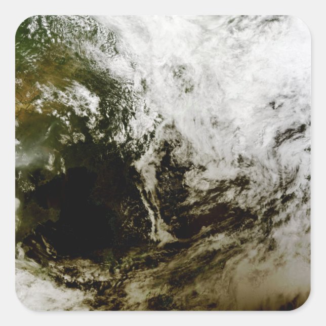 Adesivo Quadrado Elipse solar sobre o sudeste da Ásia (Frente)