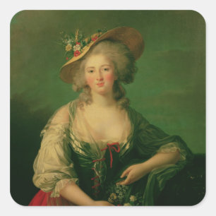 Adesivo Quadrado Elisabeth of France chamou Madame Elizabeth