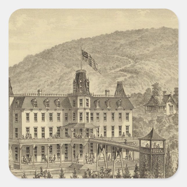 Adesivo Quadrado Ellanova Primavera a 10 milhas de Pittsburgh (Frente)