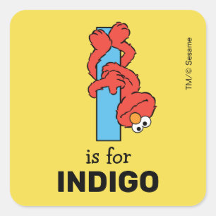Adesivo Quadrado Elmo Alfabeto Eu Azul