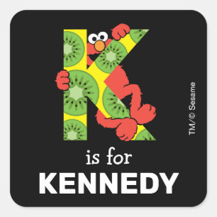 Adesivo Quadrado Elmo Alphabet K Kiwi