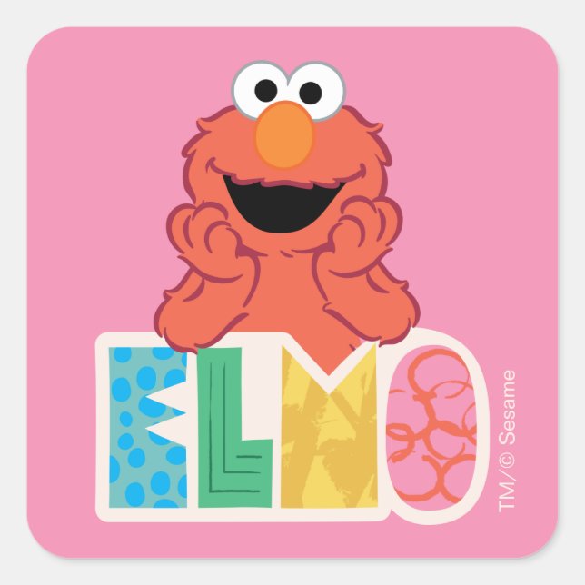 Adesivo Quadrado Elmo Cute e Divertido (Frente)