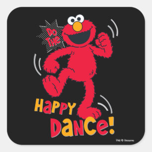 Adesivo Quadrado Elmo   Faça a Dança Feliz