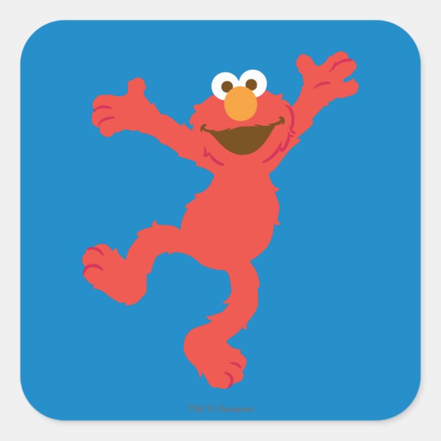 Adesivo Quadrado Elmo Happy Dancing (Frente)