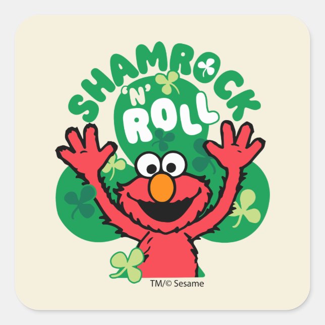 Adesivo Quadrado Elmo | Shamrock 'N' Roll (Frente)
